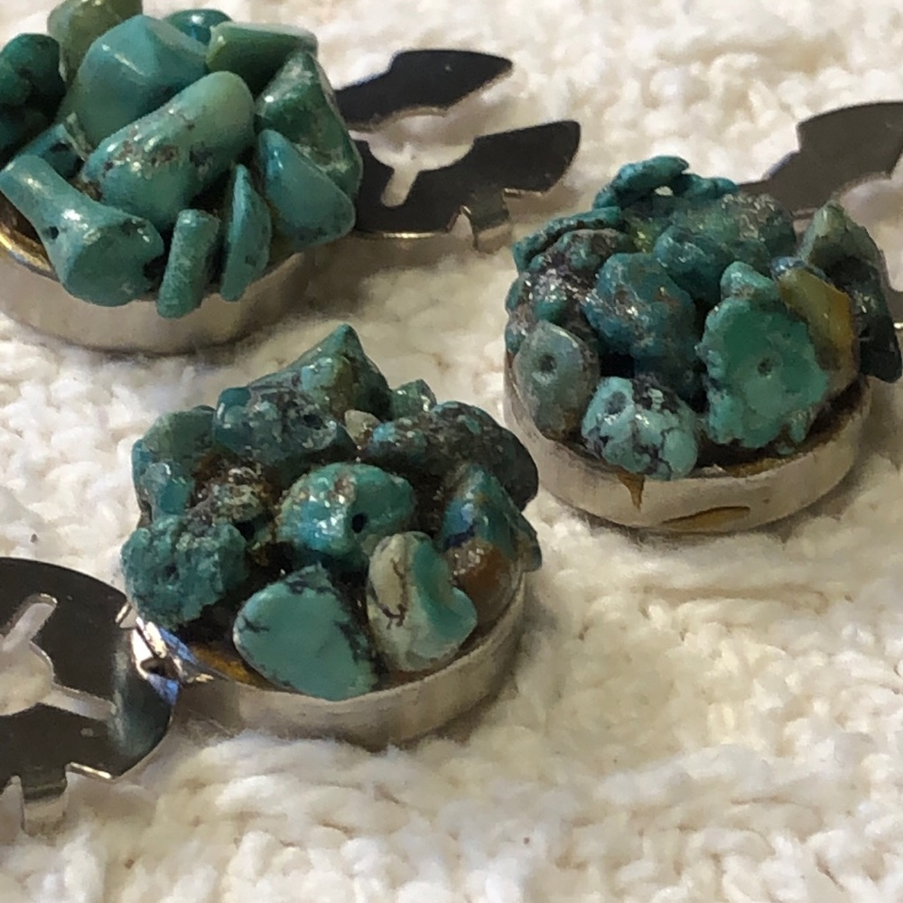 Button Covers Turquoise Qty 3 - image 1